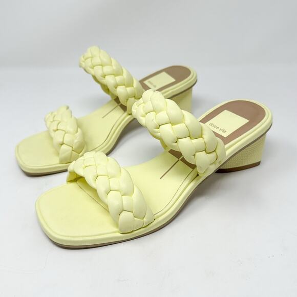 NEW Dolce Vita Ronin Light Yellow Double Braided Strap Sandal Size 6 MSRP $115 - Picture 2 of 12